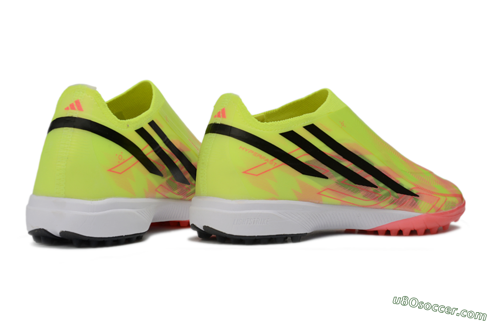 Adidas F50 Hyperfast Elite Laceless TF Artificial Turf Soccer Shoes - Yellow/Neon Green/Radiant Pink 6