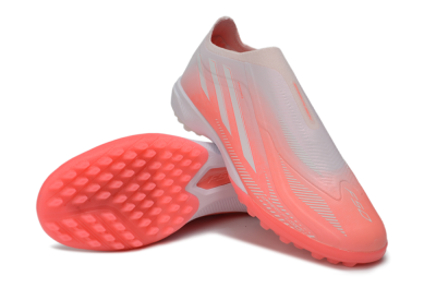 Adidas F50 Hyperfast Elite Laceless TF Artificial Turf Soccer Shoes - Pink/Coral Burst/Soft Glow