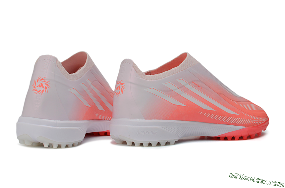 Adidas F50 Hyperfast Elite Laceless TF Artificial Turf Soccer Shoes - Pink/Coral Burst/Soft Glow 6