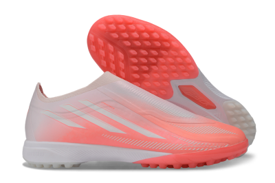 Adidas F50 Hyperfast Elite Laceless TF Artificial Turf Soccer Shoes - Pink/Coral Burst/Soft Glow