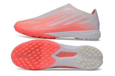 Adidas F50 Hyperfast Elite Laceless TF Artificial Turf Soccer Shoes - Pink/Coral Burst/Soft Glow