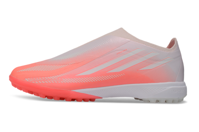Adidas F50 Hyperfast Elite Laceless TF Artificial Turf Soccer Shoes - Pink/Coral Burst/Soft Glow
