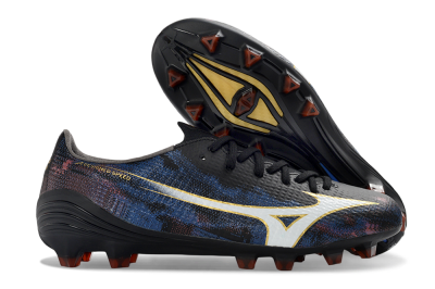 Mizuno Alpha 3 FG Firm Ground Soccer Cleats - Black/Midnight Blue/Ruby Red