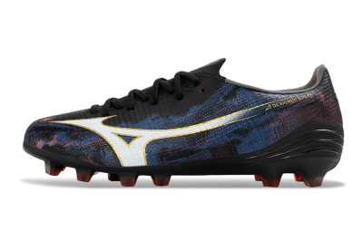 Mizuno Alpha 3 FG Firm Ground Soccer Cleats - Black/Midnight Blue/Ruby Red