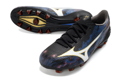 Mizuno Alpha 3 FG Firm Ground Soccer Cleats - Black/Midnight Blue/Ruby Red
