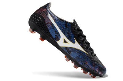 Mizuno Alpha 3 FG Firm Ground Soccer Cleats - Black/Midnight Blue/Ruby Red