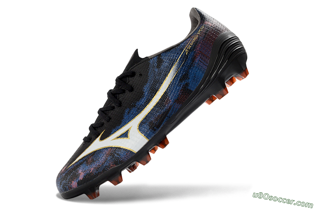 Mizuno Alpha 3 FG Firm Ground Soccer Cleats - Black/Midnight Blue/Ruby Red 5