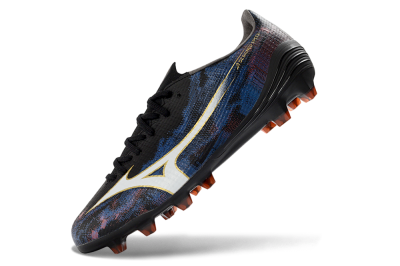 Mizuno Alpha 3 FG Firm Ground Soccer Cleats - Black/Midnight Blue/Ruby Red
