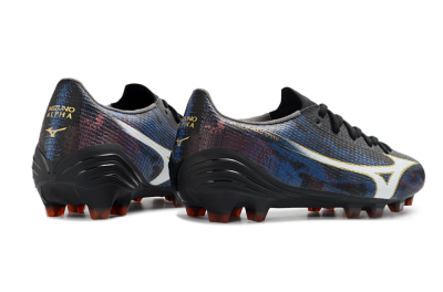 Mizuno Alpha 3 FG Firm Ground Soccer Cleats - Black/Midnight Blue/Ruby Red
