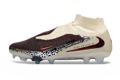 Nike Phantom 6 Elite High FG Firm Ground Soccer Cleats - Red/Crimson Fusion/Soft Cream