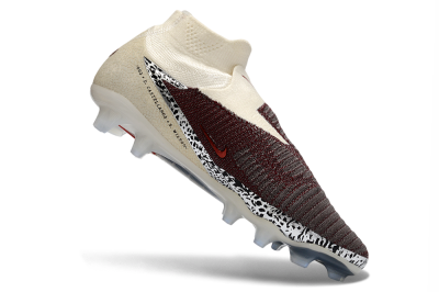 Nike Phantom 6 Elite High FG Firm Ground Soccer Cleats - Red/Crimson Fusion/Soft Cream