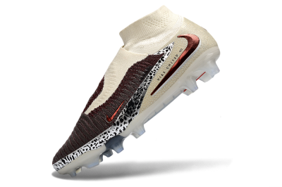 Nike Phantom 6 Elite High FG Firm Ground Soccer Cleats - Red/Crimson Fusion/Soft Cream