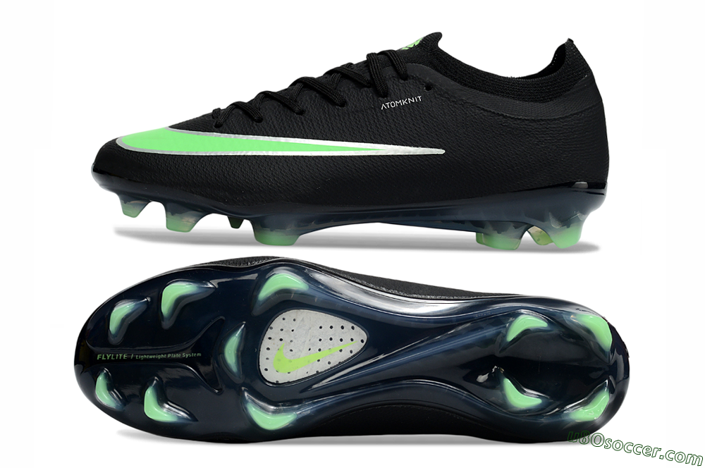 Nike Air Zoom Mercurial Vapor 17 Elite FG Firm Ground Soccer Cleats - Black/Electric Green/Metallic Silver 0