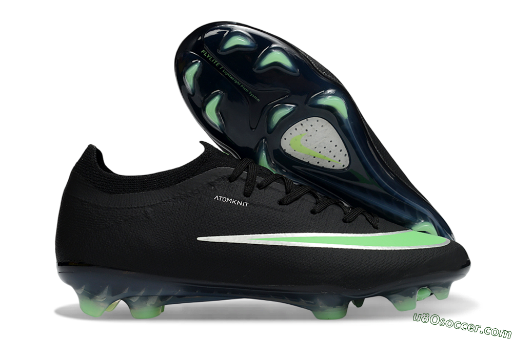 Nike Air Zoom Mercurial Vapor 17 Elite FG Firm Ground Soccer Cleats - Black/Electric Green/Metallic Silver 1