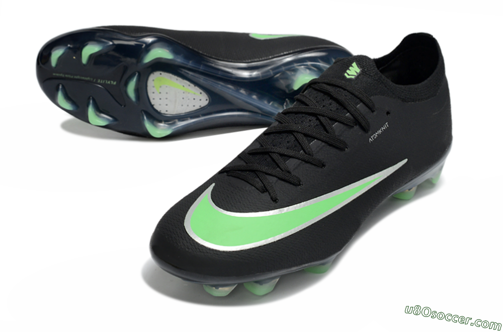 Nike Air Zoom Mercurial Vapor 17 Elite FG Firm Ground Soccer Cleats - Black/Electric Green/Metallic Silver 3
