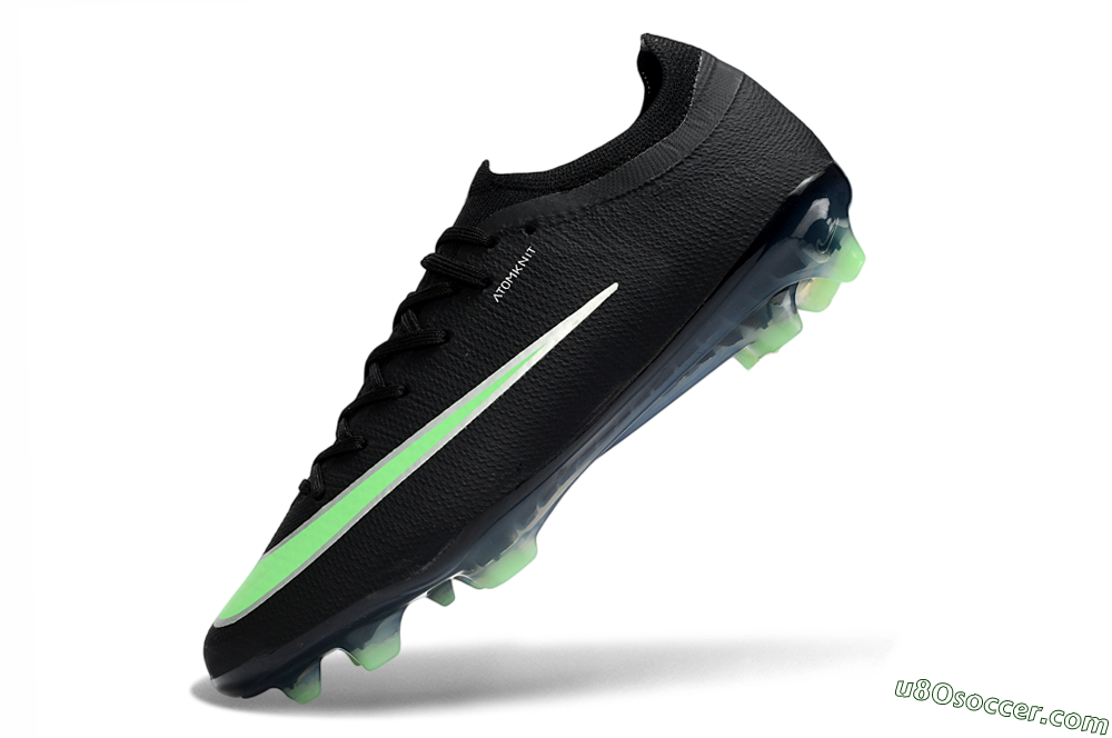 Nike Air Zoom Mercurial Vapor 17 Elite FG Firm Ground Soccer Cleats - Black/Electric Green/Metallic Silver 5
