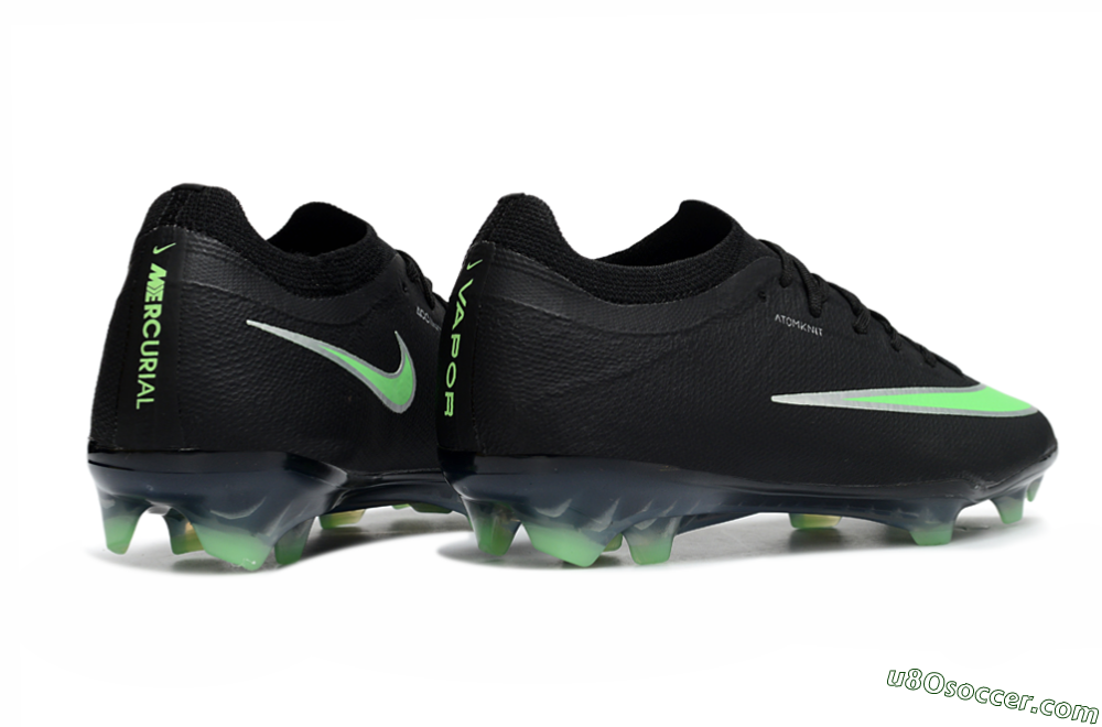 Nike Air Zoom Mercurial Vapor 17 Elite FG Firm Ground Soccer Cleats - Black/Electric Green/Metallic Silver 6