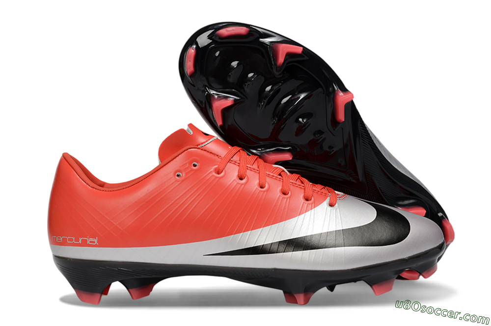 Nike Air Zoom Mercurial Vapor 16 Elite FG Firm Ground Soccer Cleats - Red/Vibrant Red/Steel Gray 1