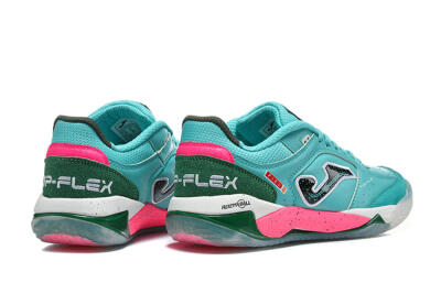 Joma Top Flex IC Indoor & Futsal Soccer Shoes - Turquoise/Electric Turquoise/Neon Pink