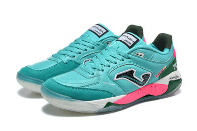 Joma Top Flex IC Indoor & Futsal Soccer Shoes - Turquoise/Electric Turquoise/Neon Pink
