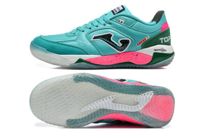 Joma Top Flex IC Indoor & Futsal Soccer Shoes - Turquoise/Electric Turquoise/Neon Pink