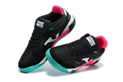 Joma Top Flex IC Indoor & Futsal Soccer Shoes - Black/Electric Turquoise/Hot Pink