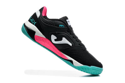 Joma Top Flex IC Indoor & Futsal Soccer Shoes - Black/Electric Turquoise/Hot Pink