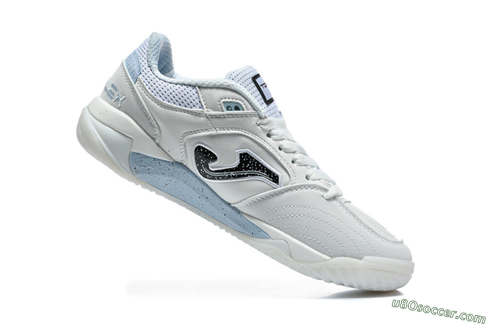 Joma Top Flex IC Indoor & Futsal Soccer Shoes - White/Ice Blue/Black 7