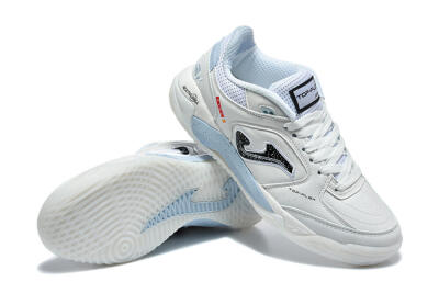 Joma Top Flex IC Indoor & Futsal Soccer Shoes - White/Ice Blue/Black