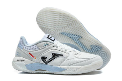 Joma Top Flex IC Indoor & Futsal Soccer Shoes - White/Ice Blue/Black
