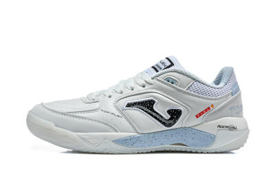 Joma Top Flex IC Indoor & Futsal Soccer Shoes - White/Ice Blue/Black