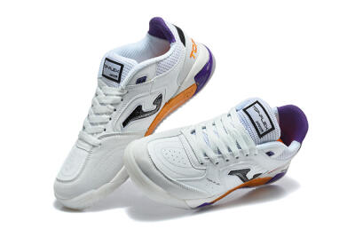 Joma Top Flex IC Indoor & Futsal Soccer Shoes - White/Black/Orange/Purple