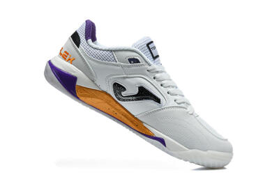 Joma Top Flex IC Indoor & Futsal Soccer Shoes - White/Black/Orange/Purple