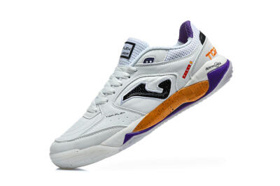 Joma Top Flex IC Indoor & Futsal Soccer Shoes - White/Black/Orange/Purple
