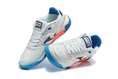 Joma Top Flex IC Indoor & Futsal Soccer Shoes - White/Bright Blue/Vibrant Orange