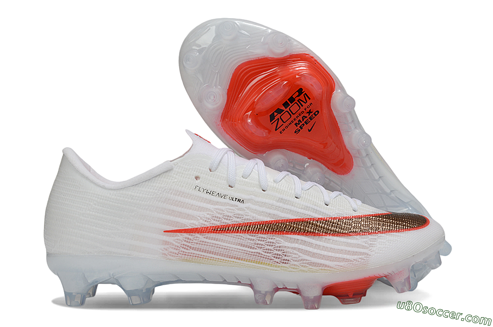 Nike Air Zoom Mercurial Superfly 11 Elite AG Artificial Grass Soccer Cleats - White/Metallic Bronze/Bright Crimson 1