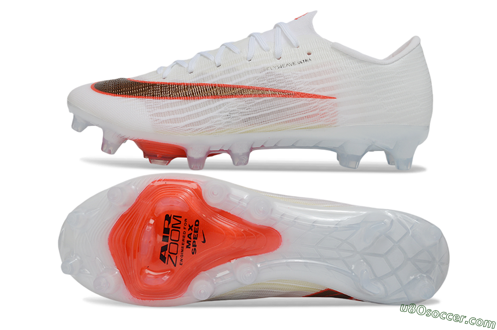 Nike Air Zoom Mercurial Superfly 11 Elite AG Artificial Grass Soccer Cleats - White/Metallic Bronze/Bright Crimson 0