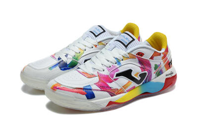 Joma Top Flex IC Indoor & Futsal Soccer Shoes - White/Multi-color/Artistic-print