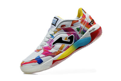 Joma Top Flex IC Indoor & Futsal Soccer Shoes - White/Multi-color/Artistic-print