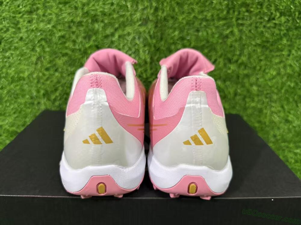 Adidas Predator 26 Elite Fold-Over Tongue TF Artificial Turf Soccer Shoes - Pink/Blossom Pink/Metallic Silver