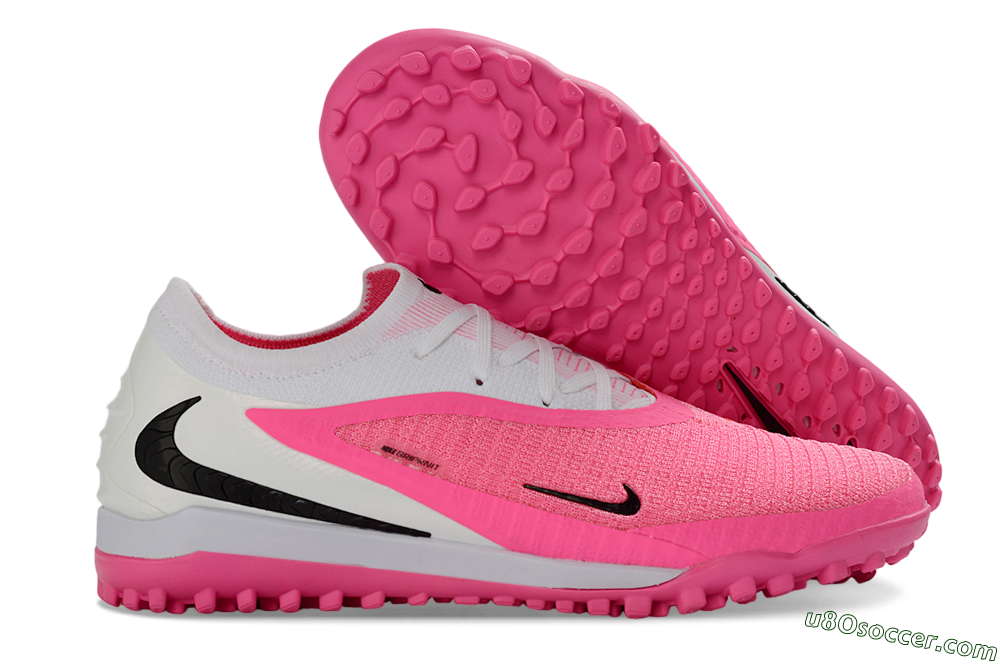 Nike Phantom 6 Elite Low TF Artificial Turf Soccer Shoes - Pink/Hyper Pink/White 1
