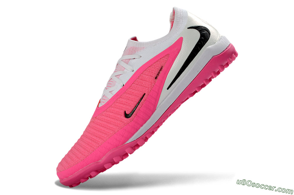 Nike Phantom 6 Elite Low TF Artificial Turf Soccer Shoes - Pink/Hyper Pink/White 6