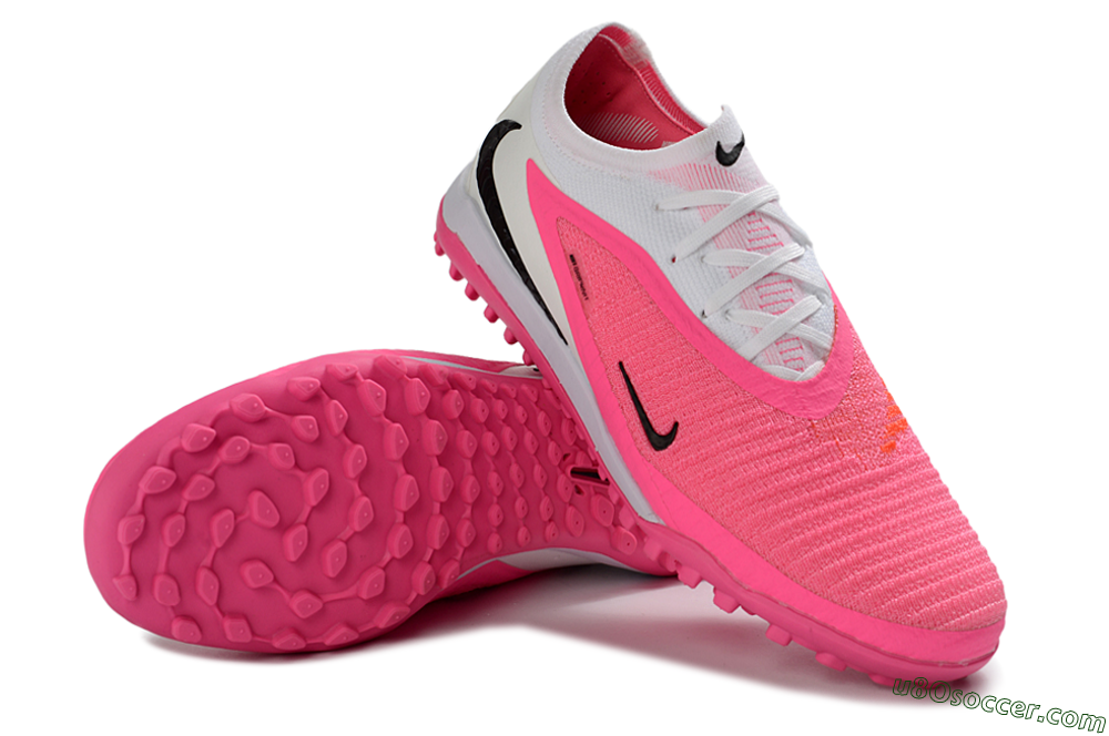 Nike Phantom 6 Elite Low TF Artificial Turf Soccer Shoes - Pink/Hyper Pink/White 4