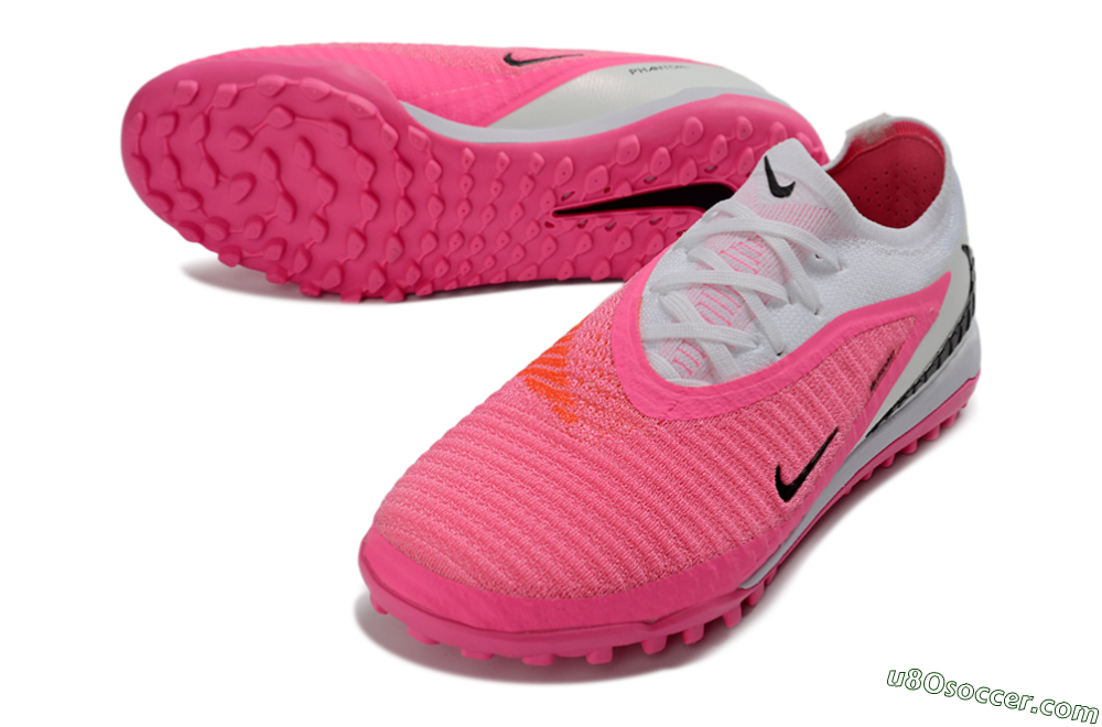 Nike Phantom 6 Elite Low TF Artificial Turf Soccer Shoes - Pink/Hyper Pink/White 3