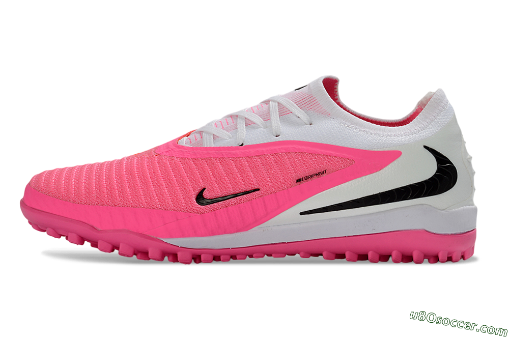 Nike Phantom 6 Elite Low TF Artificial Turf Soccer Shoes - Pink/Hyper Pink/White 2
