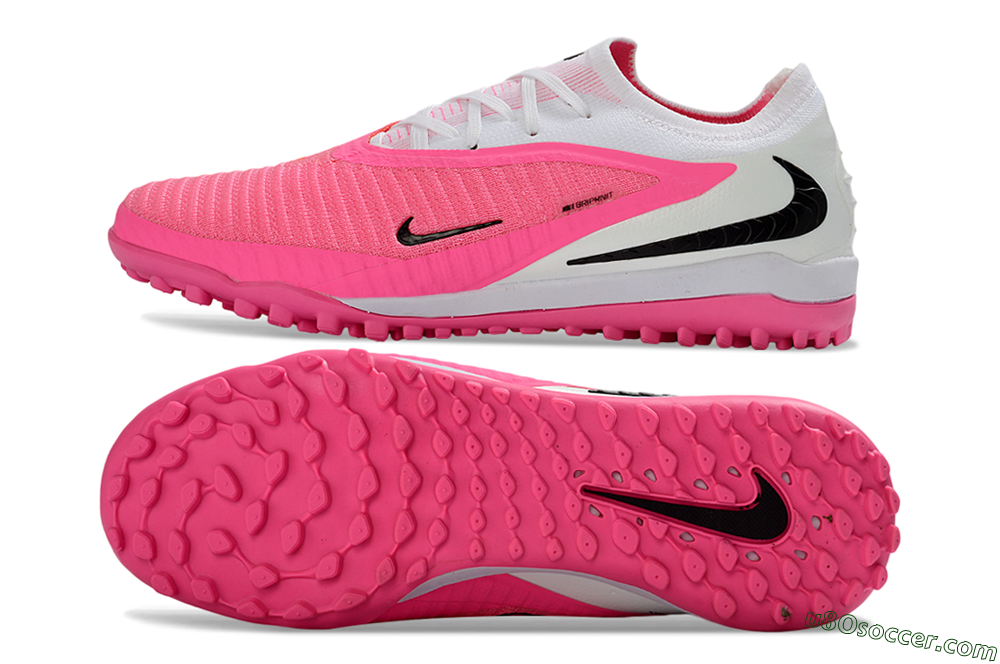 Nike Phantom 6 Elite Low TF Artificial Turf Soccer Shoes - Pink/Hyper Pink/White 0