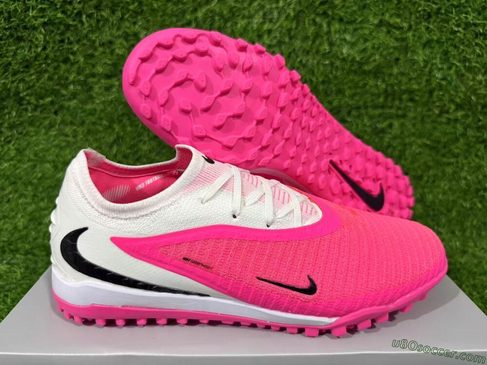 Nike Phantom 6 Elite Low TF Artificial Turf Soccer Shoes - Pink/Hyper Pink/White