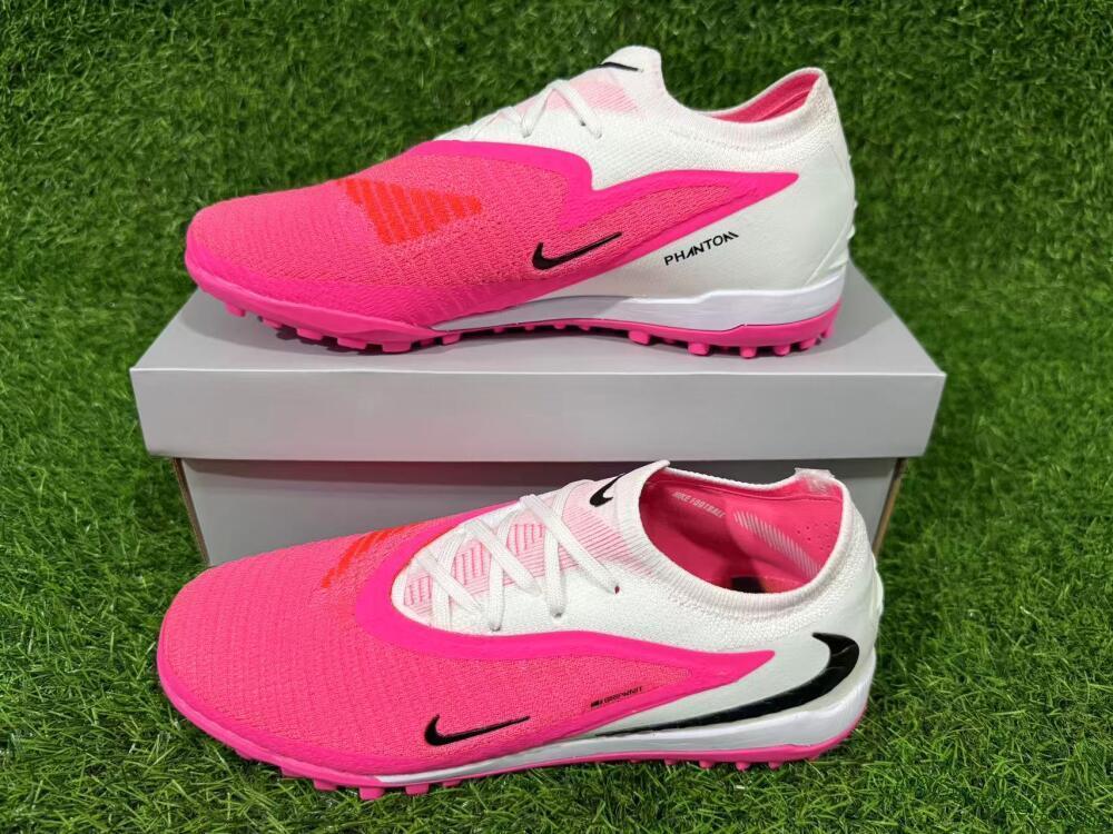 Nike Phantom 6 Elite Low TF Artificial Turf Soccer Shoes - Pink/Hyper Pink/White