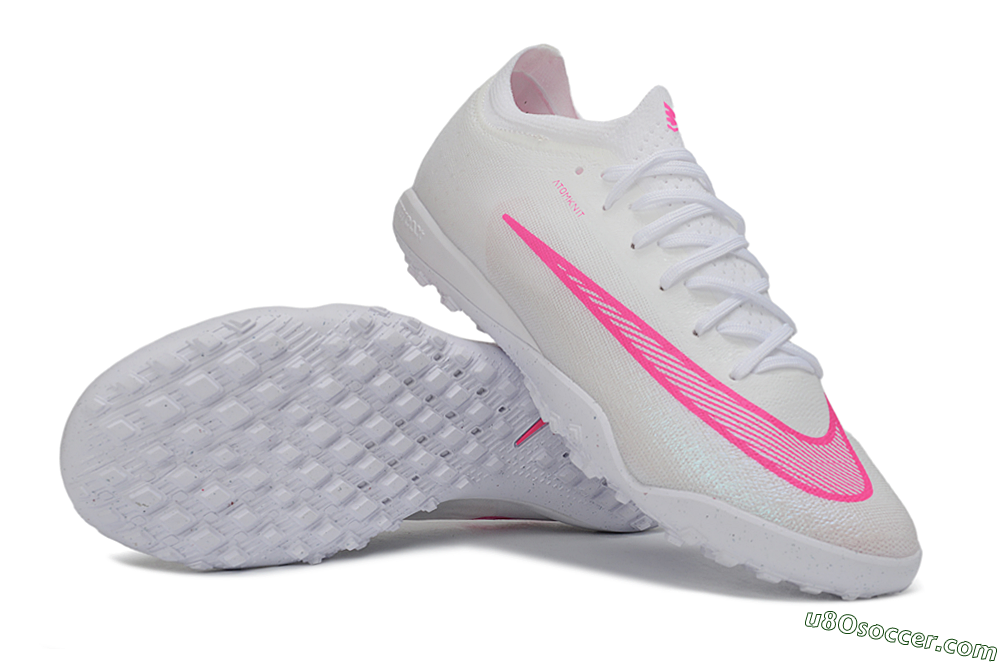 Nike Air Zoom Mercurial Vapor 17 Elite TF Artificial Turf Soccer Shoes - White/White/Pink Blast 0