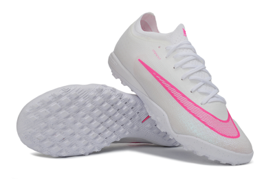 Nike Air Zoom Mercurial Vapor 17 Elite TF Artificial Turf Soccer Shoes - White/White/Pink Blast
